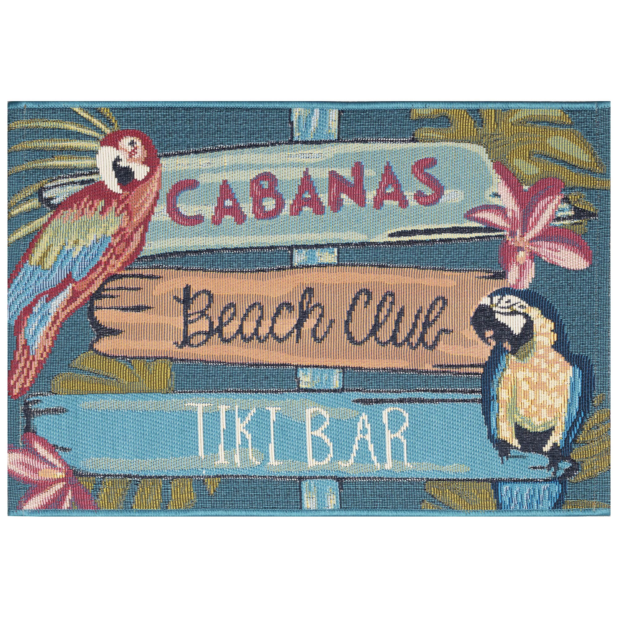 Liora Manne Esencia Indoor/Outdoor Power Loomed Latex Back Non Slip Mat - Transitional Whimsical Beach Colorful (Summer Signs Multi) (2' X 2'10')